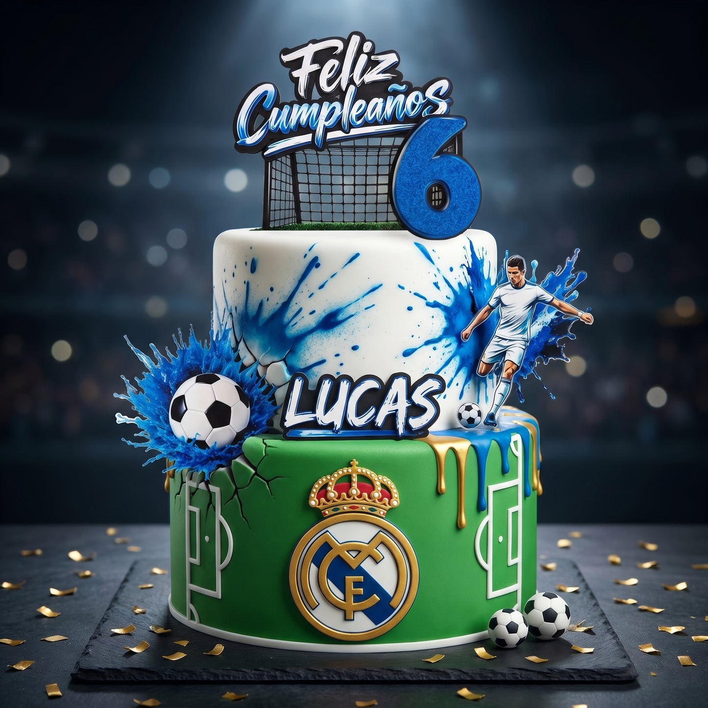 Cake Topper "Set de Fútbol RMCF"