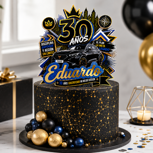 Cake Topper "Feliz Cumpleaños Épico"