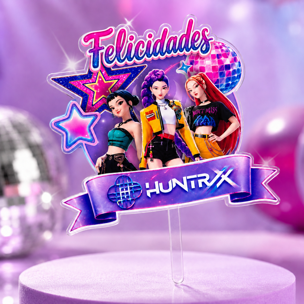 Cake Topper "Cumpleaños KPOP Stage"