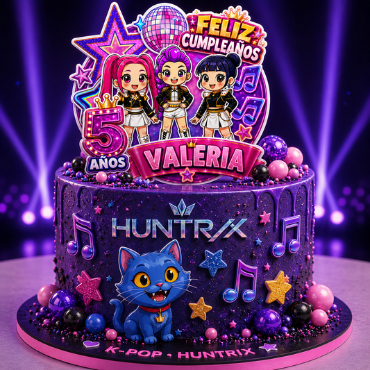Cake Topper "Cumpleaños KPOP"