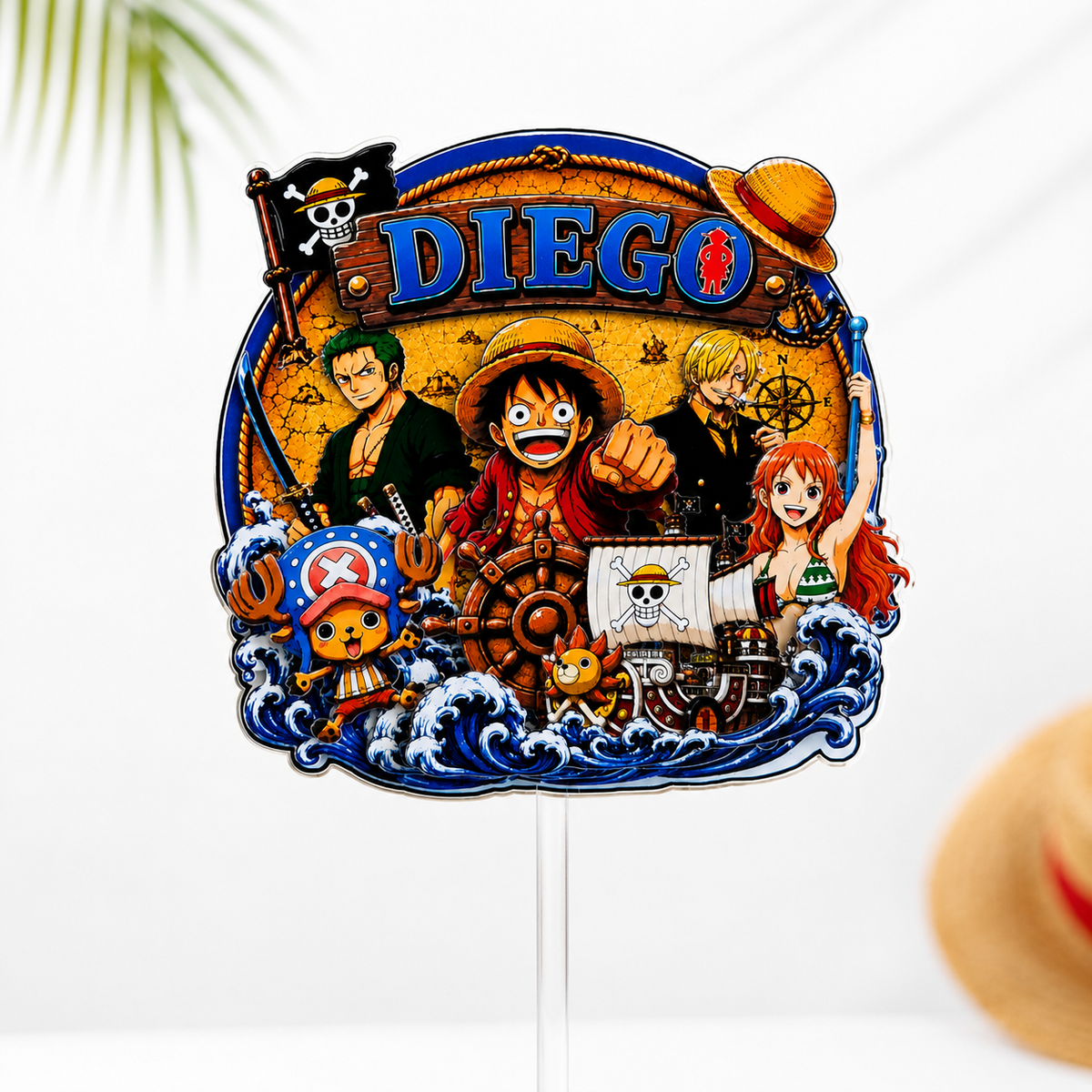 Cake Topper "Cumpleaños One Piece"