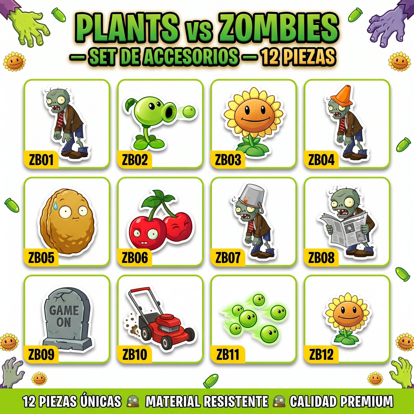Cake Topper "Cumpleaños PvZ Zombie"