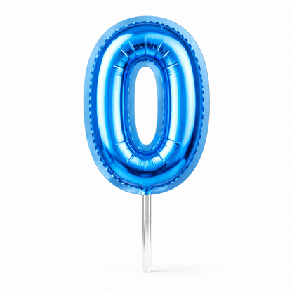 Cake Toppers Números Estilo Globo – Azul