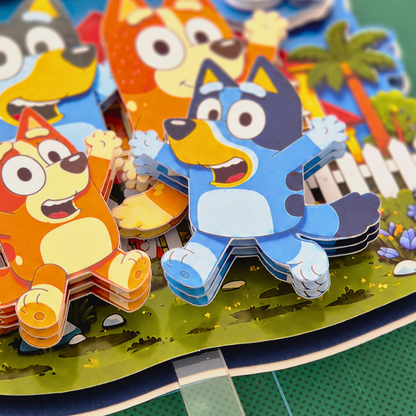 Cake Topper "Cumpleaños Bluey Familia"