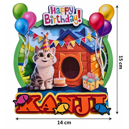 Cake Topper Gatito Personalizado