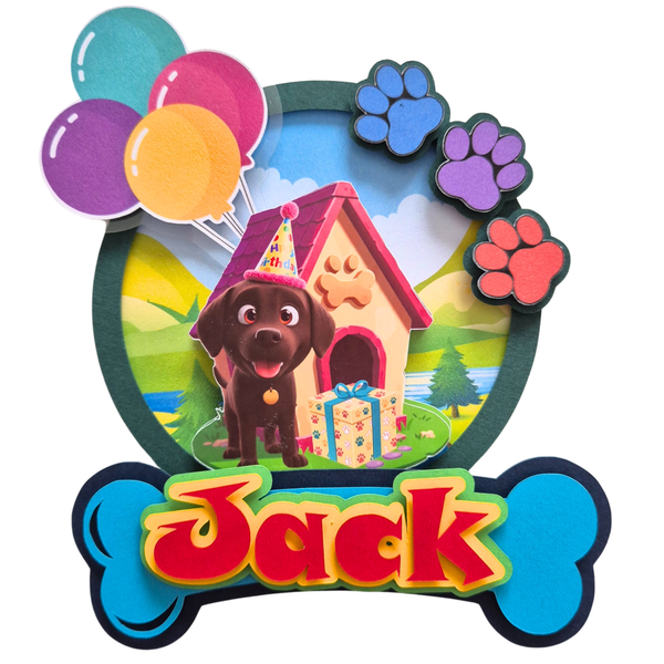 Cake Topper Labrador Personalizado