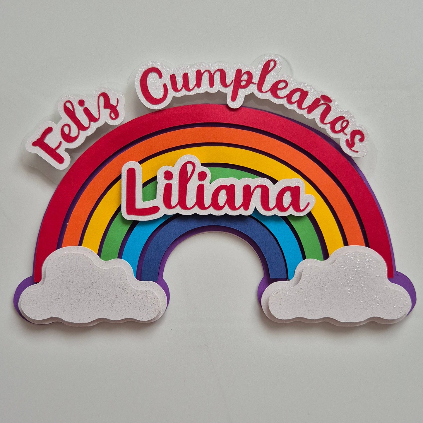 Cake Topper Arcoíris Personalizado
