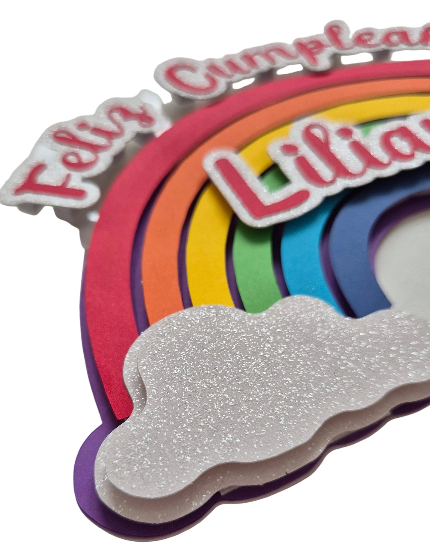 Cake Topper Arcoíris Personalizado