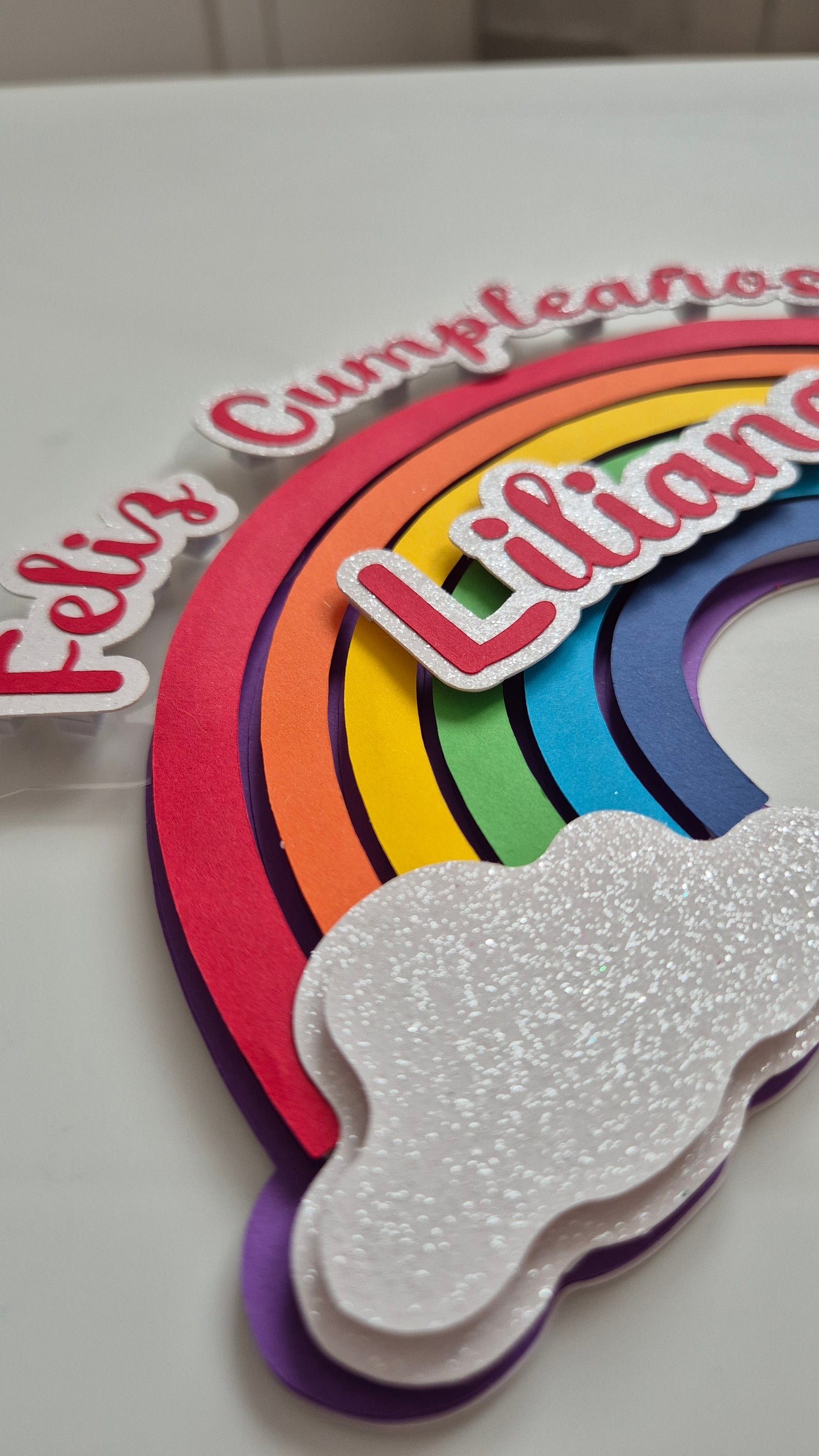 Cake Topper Arcoíris Personalizado