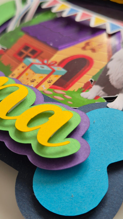 Cake Topper Border Collie Personalizado