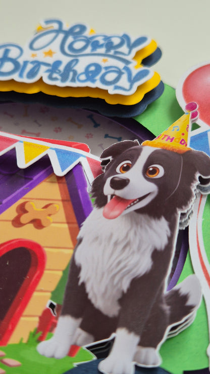 Cake Topper Border Collie Personalizado