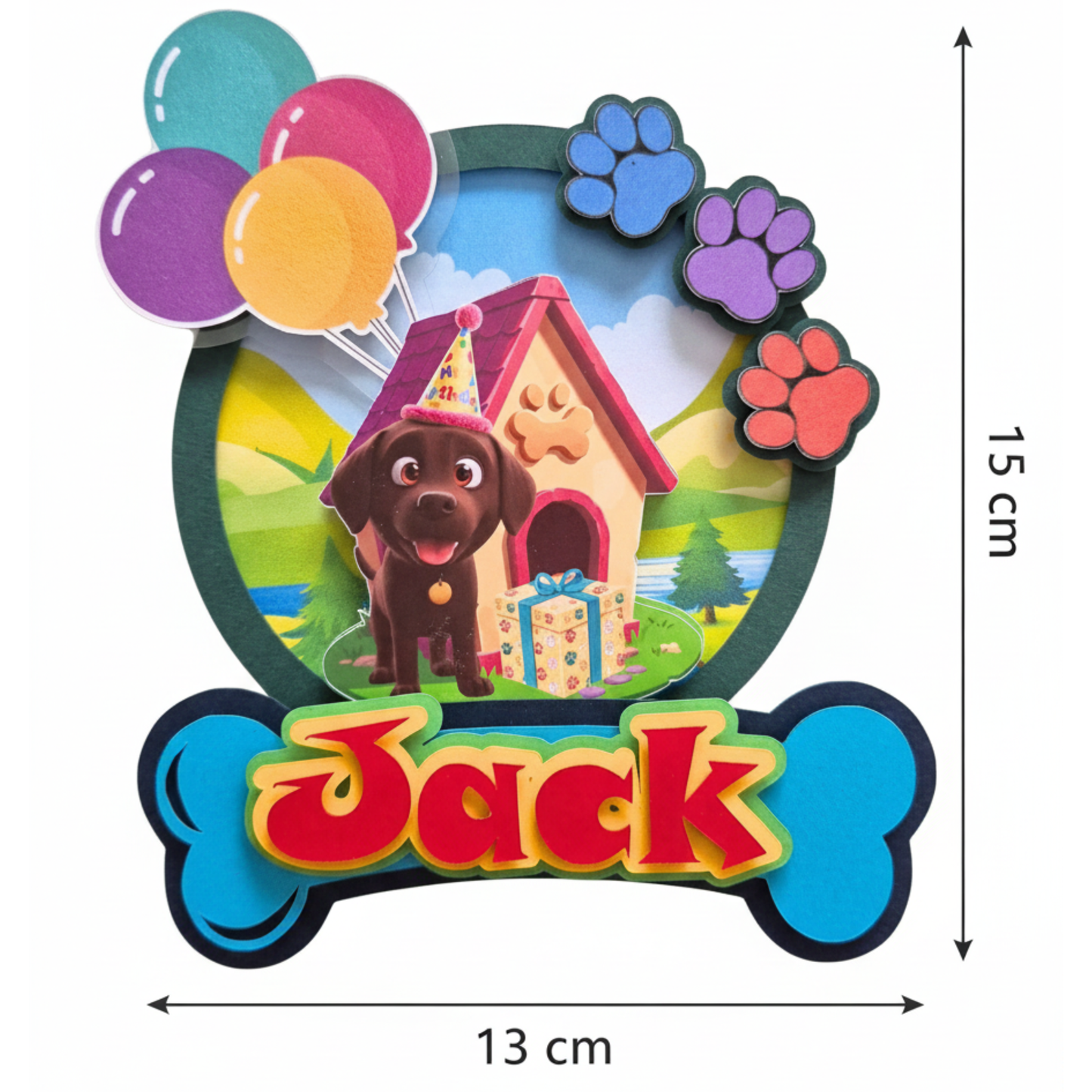 Cake Topper Labrador Personalizado