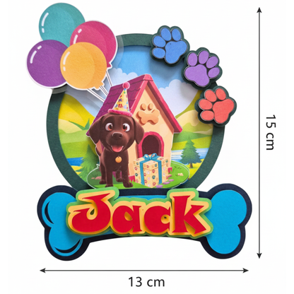 Cake Topper Labrador Personalizado