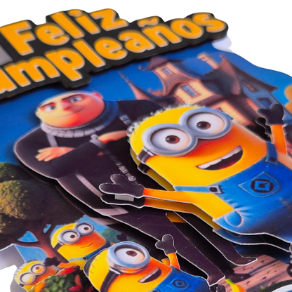 Cake Topper "Cumpleaños traviesos amarillos"