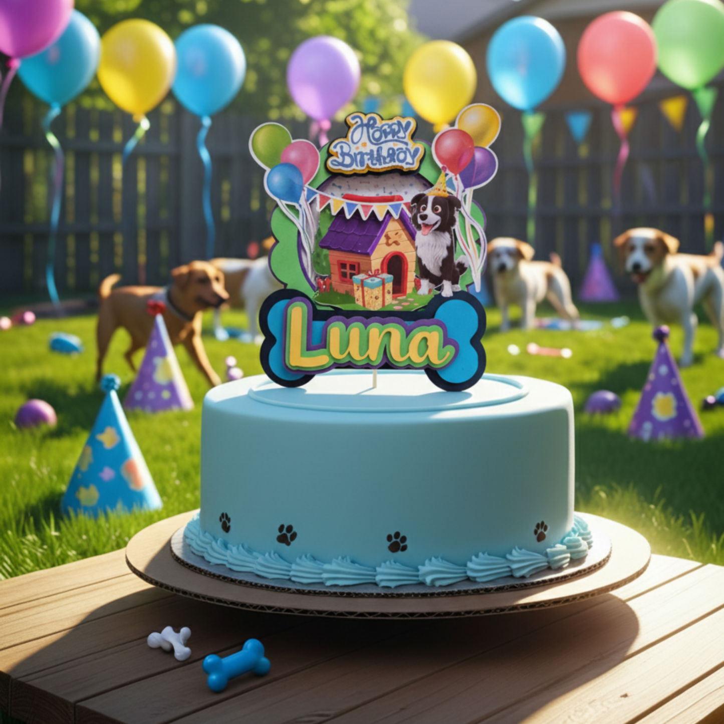 Cake Topper Border Collie Personalizado