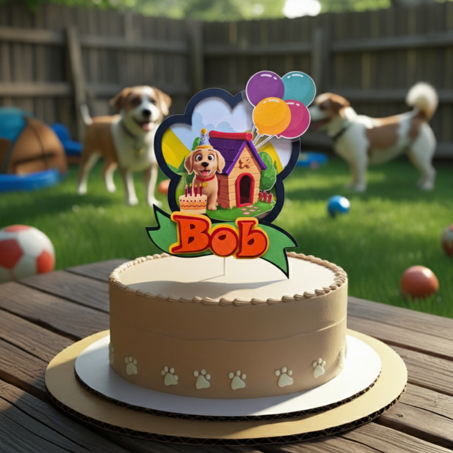 Cake Topper Golden Personalizado