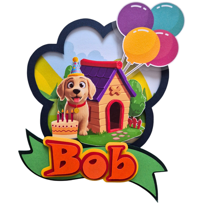 Cake Topper Golden Personalizado