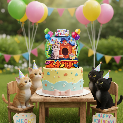 Cake Topper Gatito Personalizado