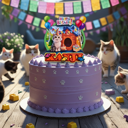 Cake Topper Gatito Personalizado