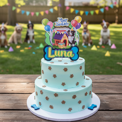 Cake Topper Border Collie Personalizado