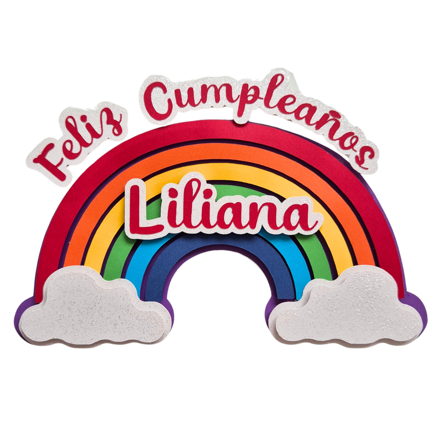 Cake Topper Arcoíris Personalizado