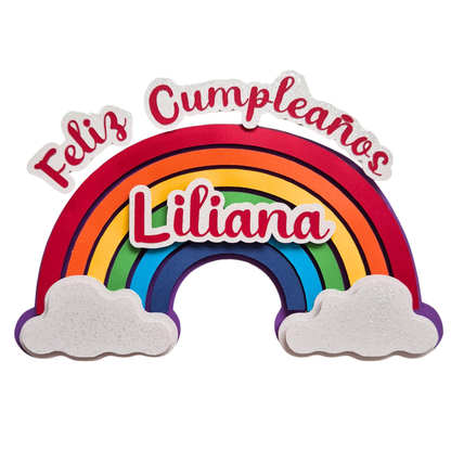 Cake Topper Arcoíris Personalizado