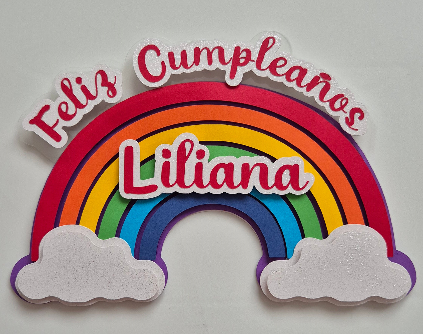 Cake Topper Arcoíris Personalizado