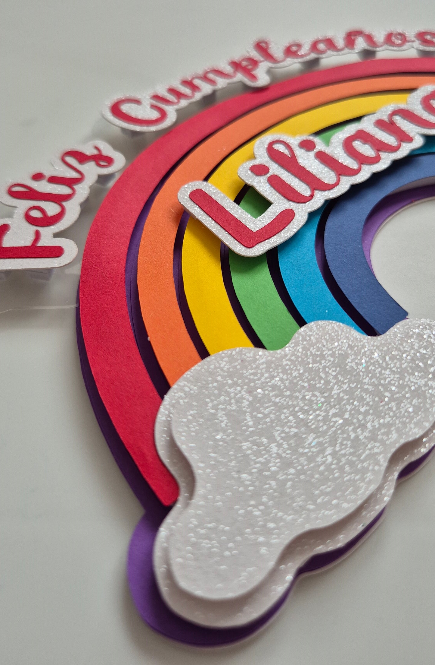 Cake Topper Arcoíris Personalizado