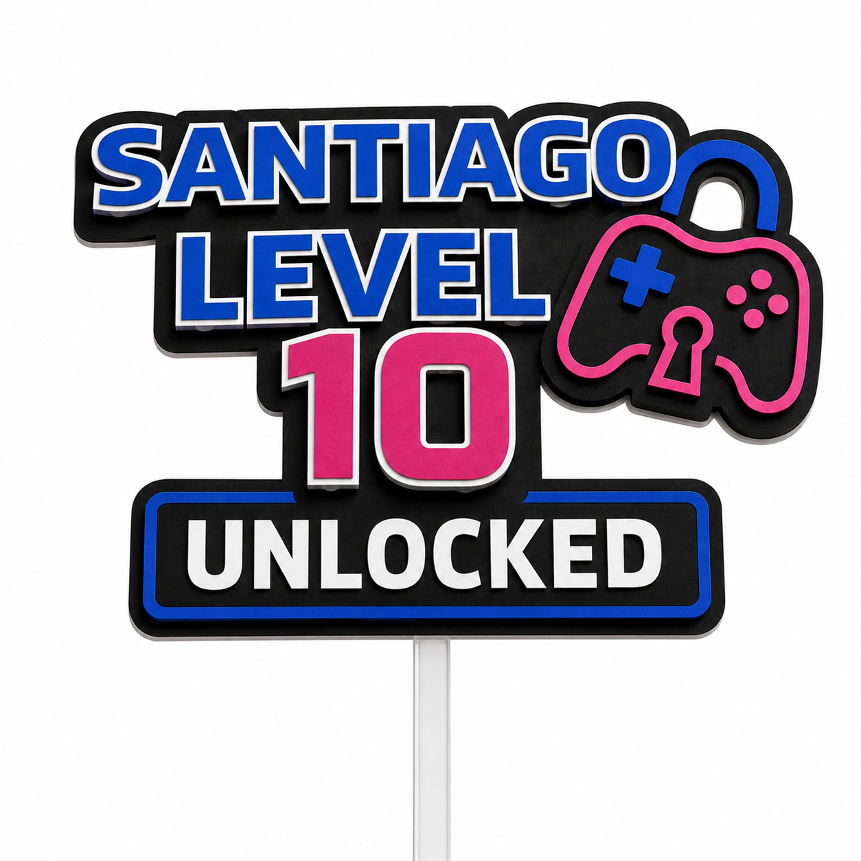 Cake Topper “Level Unlocked”