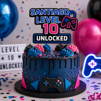 Cake Topper “Level Unlocked”
