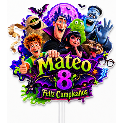 Cake Topper "Monstruos y Diversión"