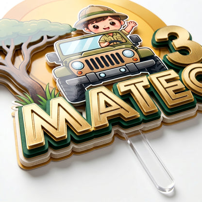 Cake Topper "Cumpleaños Safari"