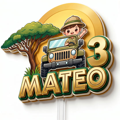 Cake Topper "Cumpleaños Safari"