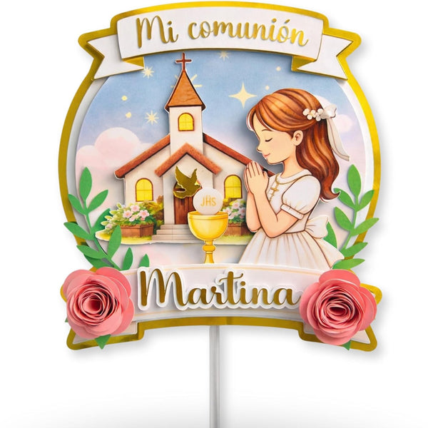 Cake Topper “Comunión” Niña