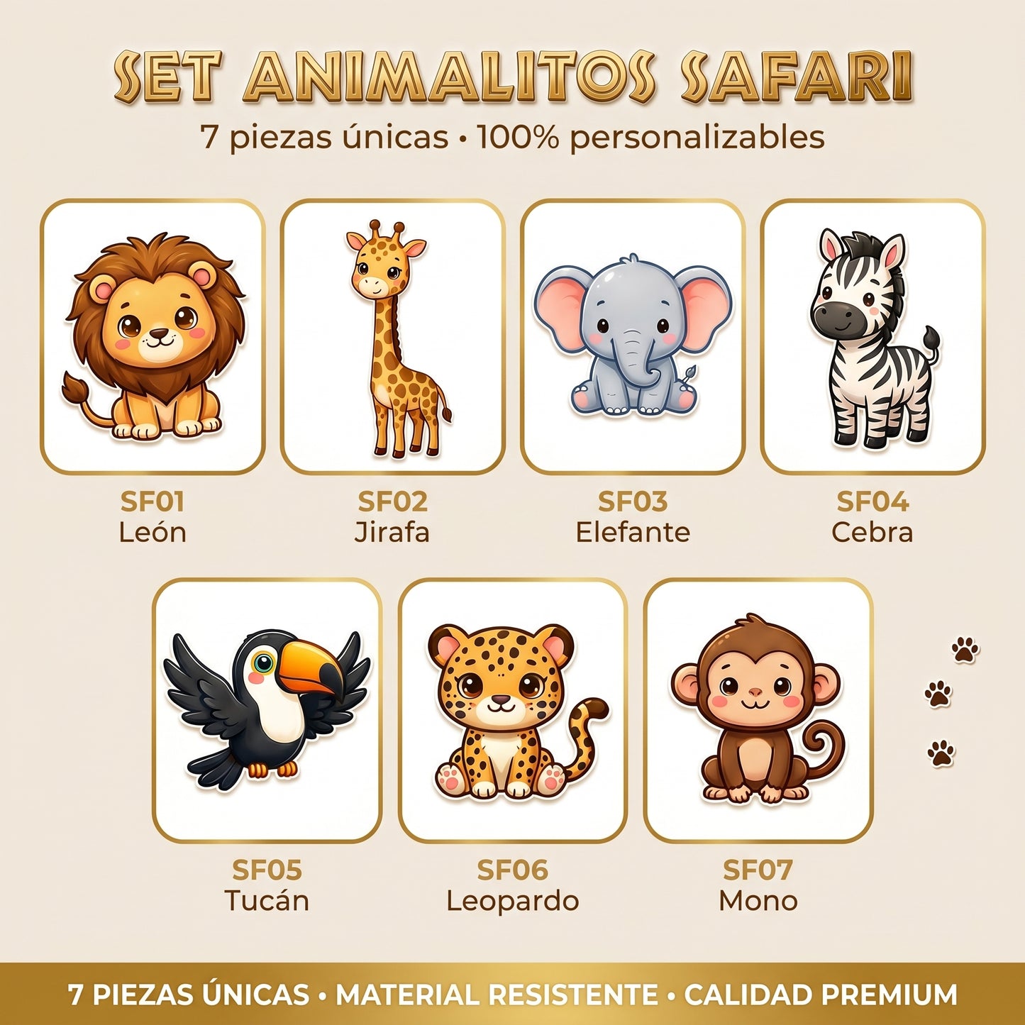 Cake Topper "Cumpleaños Safari"