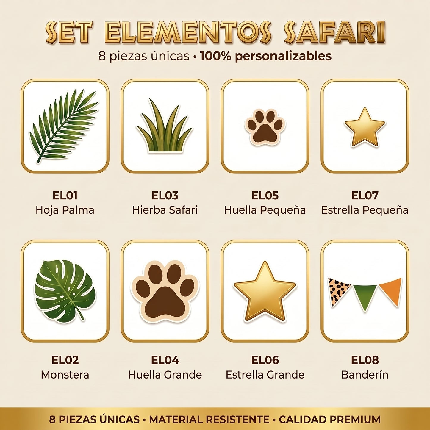 Cake Topper "Cumpleaños Safari"