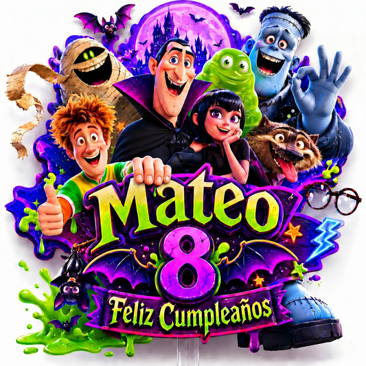 Cake Topper "Monstruos y Diversión"
