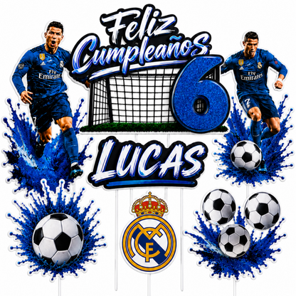 Cake Topper "Set de Fútbol RMCF"