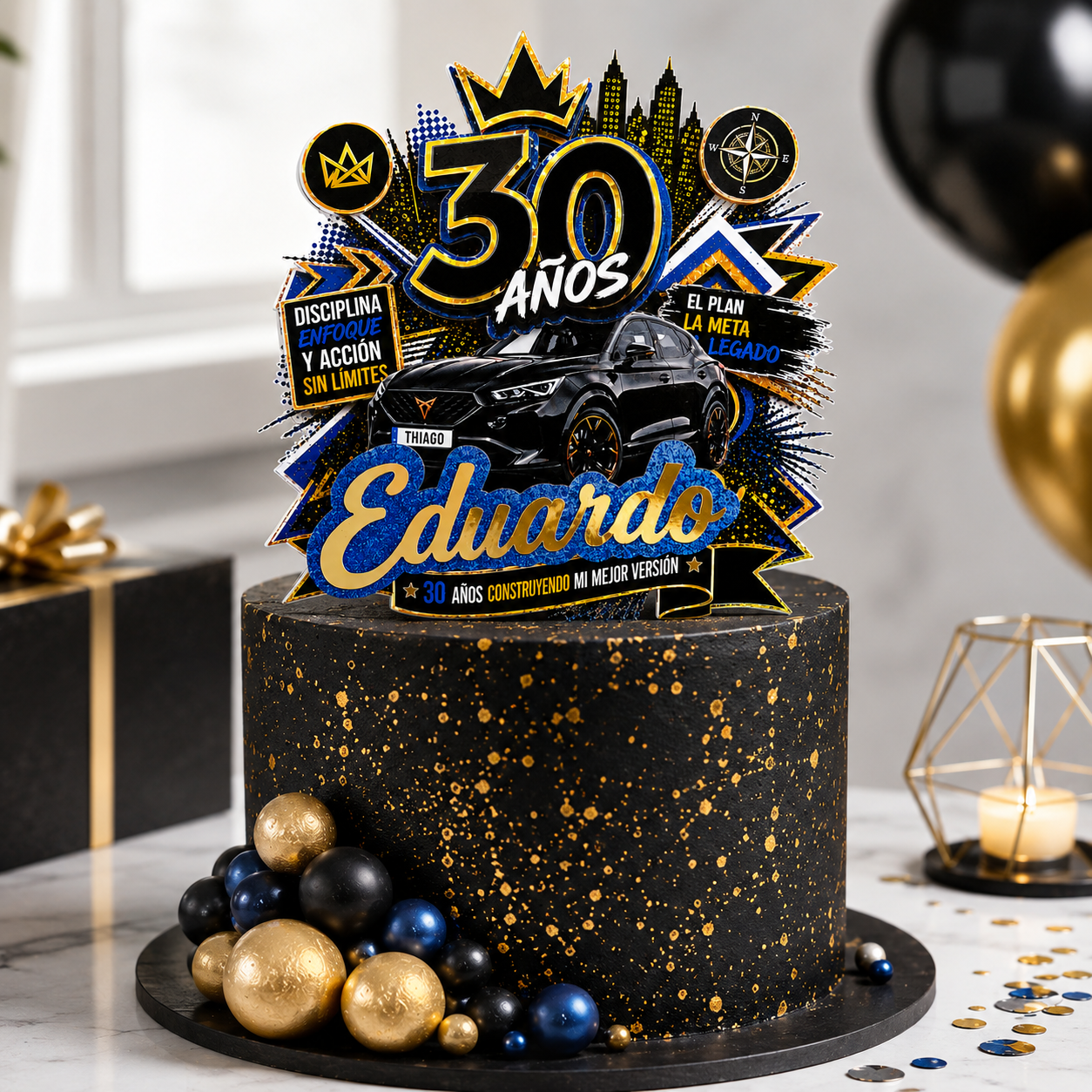 Cake Topper "Feliz Cumpleaños Épico"