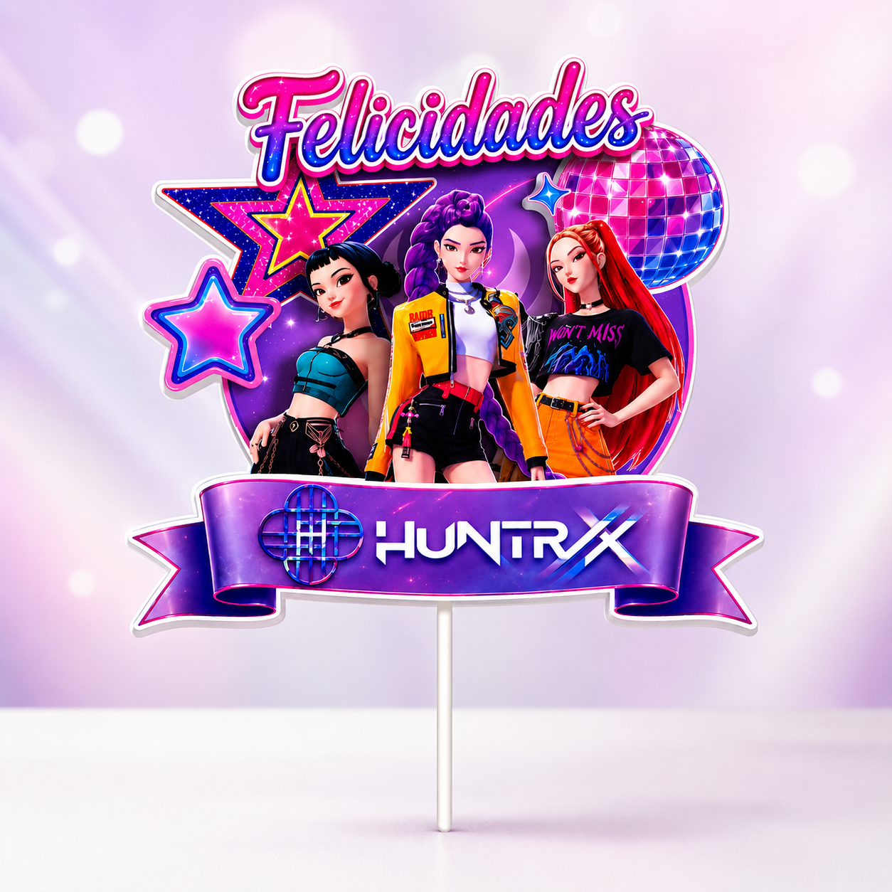 Cake Topper "Cumpleaños KPOP Stage"