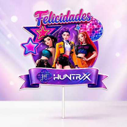 Cake Topper "Cumpleaños KPOP Stage"
