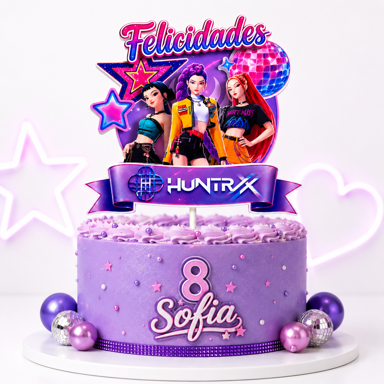 Cake Topper "Cumpleaños KPOP Stage"