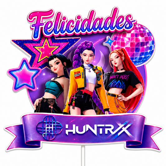 Cake Topper "Cumpleaños KPOP Stage"