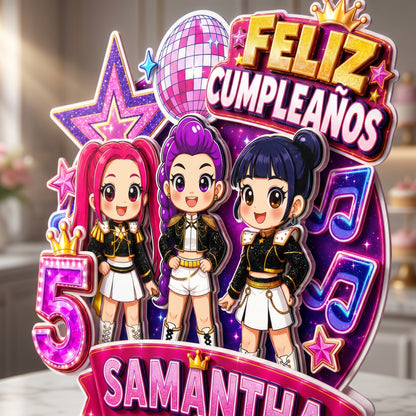 Cake Topper "Cumpleaños KPOP"