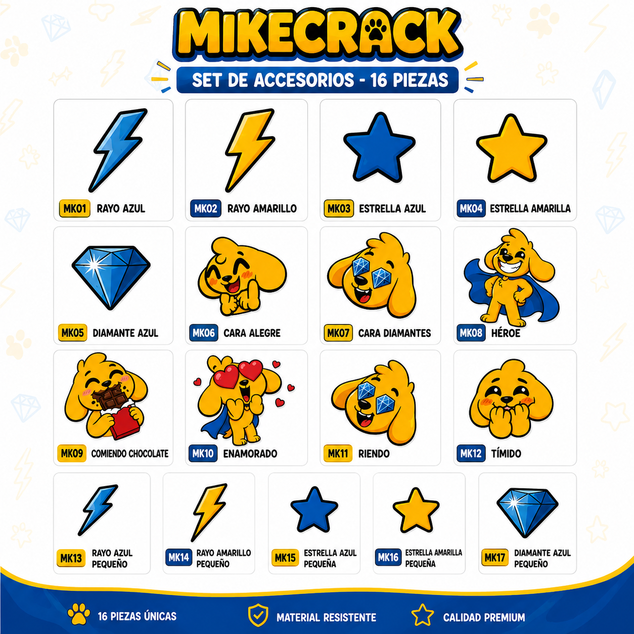 Cake Topper “MikeCrack” y accesorios