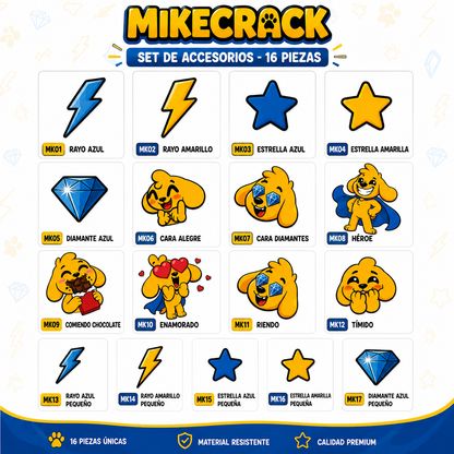 Cake Topper “MikeCrack” y accesorios