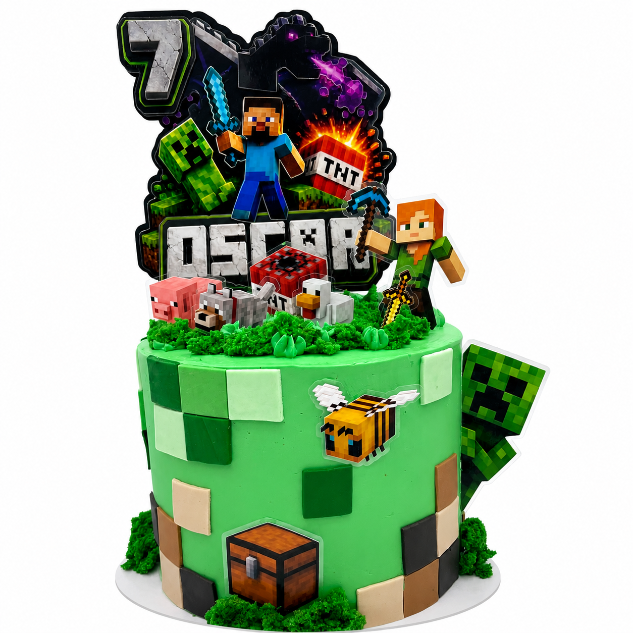 Cake Topper “MineCraft” y accesorios