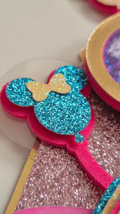 Cake Topper Minnie Castillo Encantado Personalizado