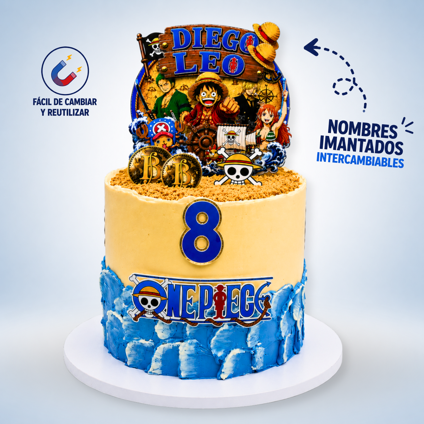 Cake Topper "Cumpleaños One Piece"