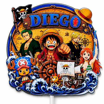 Cake Topper "Cumpleaños One Piece"